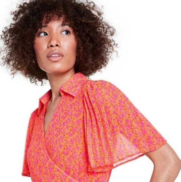 Alexis For Target Floral Wrap Dress M - Picture 2 of 6